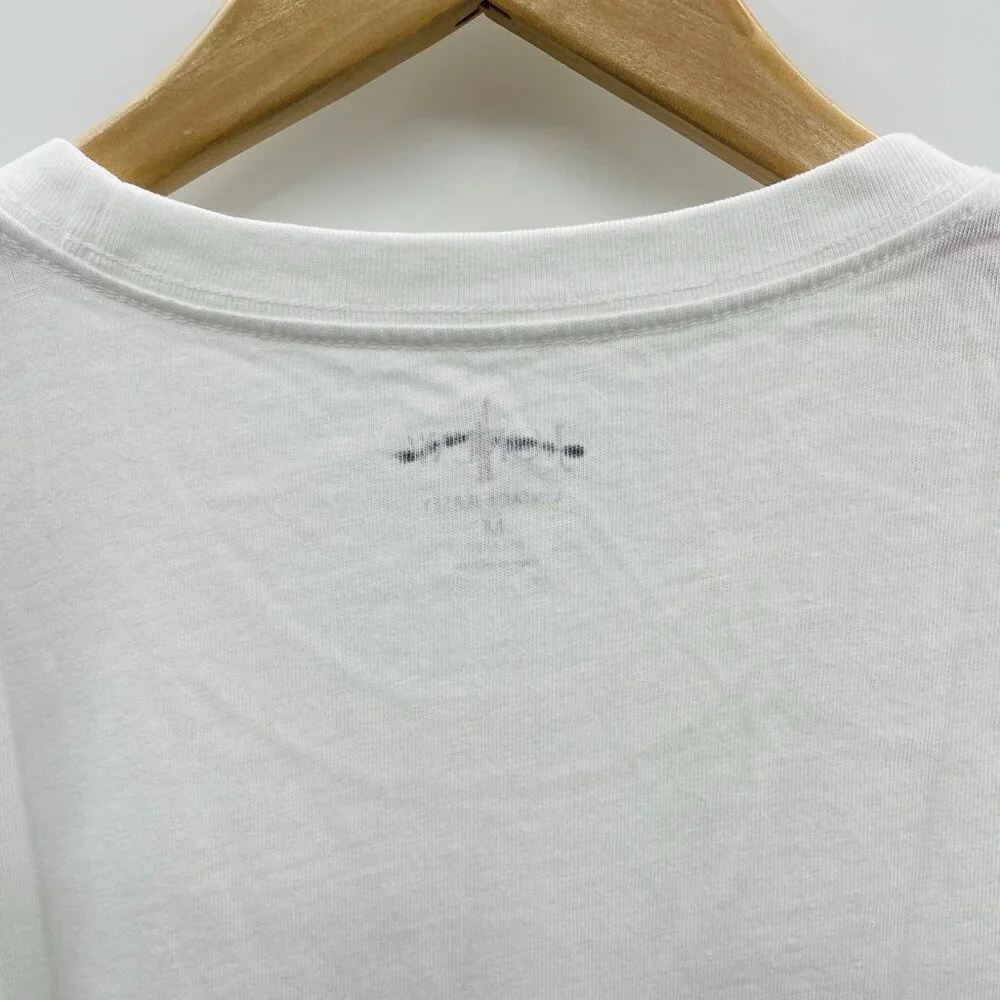 J Crew Mens Medium Relaxed‎ Volleyball Vintage-Wash Cotton Graphic T-shirt 2395